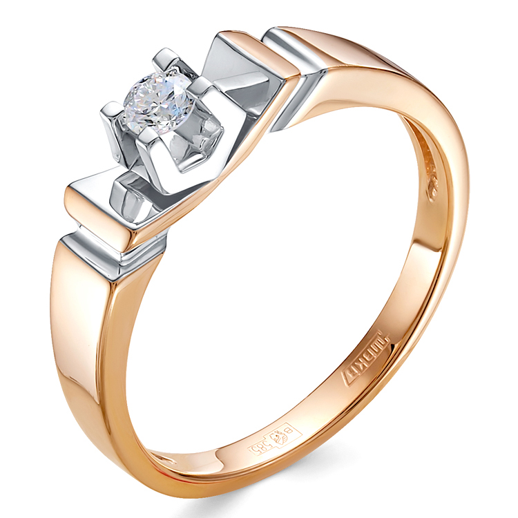 Кольцо, золото, бриллиант, 1-11-1168-101